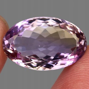 Kamień naturalny ametryn 16.32ct VVS dwukolorowy